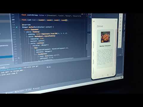 Recipe App UI in Flutter || #shorts || Flutter ui || #workinprogress
