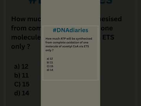 ⚡ 1 Acetyl CoA = How many ATP in ETS? 🔥#neet #neet2026 #teg #ep #biology #biologyforneet #biomcqs