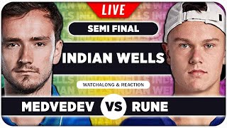 MEDVEDEV vs RUNE • ATP Indian Wells 2025 Semifinal • LIVE Tennis Watchalong