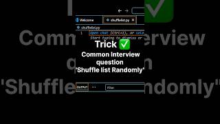 python "Shuffle List" Just 1 line 🤯 ! | #python #education #phthonshorts #viral 🔥|