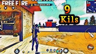 Duo Vs Duo 9 Kills Free Fire Gameplay With Guru Bhai || All Gaming