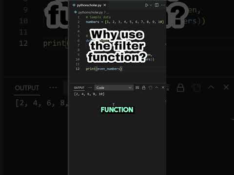 Pythons Filter Function  #pythonprogramming #pythontutorial #pythonforbeginners