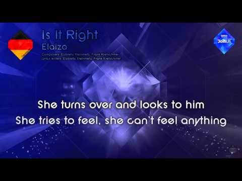 Elaiza - "Is It Right" (Germany)