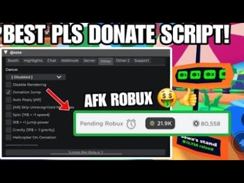 New (Pls Donate) Autofarm script / Auto message / Auto jump / Auto spin / Auto Server Hop / ++moreee