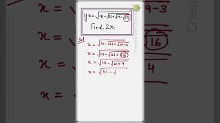Maths Square root problem #maths #cbsemaths #icseboard #matholympiadproblem #squareroot #algebra