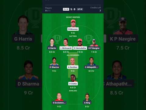 GJ-W VS UP-W dream11 team WPLBOWLERS#dreamteam#dream11 #gj#up #wpl#wpl2025#msdhoni#reels