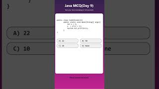 #Core Java MCQ #java #coding #quiz #code #exam #education #java BODMAS #codethinker11