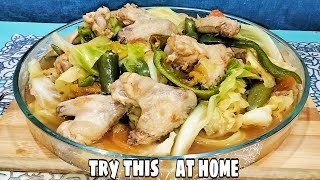 CHICKEN WINGS WITH CABBAGE | QUICK COOKING | BUDGET ULAM