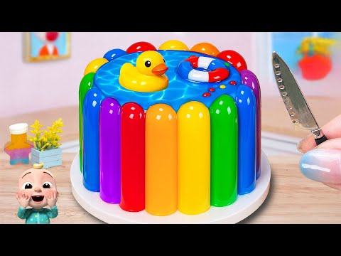 Fresh Summer Pool Jelly Cake Making 🌊 Chill Cake With Us & Decorating Together ✨ Cake In Wonderland