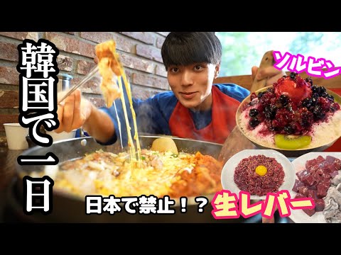 【生レバー】含め韓国グルメを1日食べ歩きました🇰🇷#韓国 #韓国グルメ