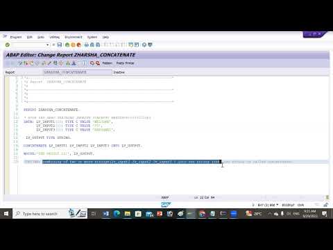 "SAP ABAP String Concatenation: Step-by-Step Tutorial"   @FOR SAP ABAP TRAINING WHATSAPP:8919272461