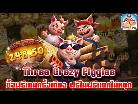 Three Crazy Piggies | สล็อตpg เกมใหม่pg | ซื้อฟรีเกมครั้งเดียว ฟรีในฟรีแตกไม่หยุด ! 😱💸