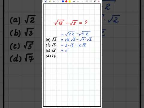 Subtracting square root numbers #shorts #math