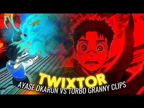 OKARUN & AYASE VS TURBO GRANNY - TWIXTOR Clips 4K | DAN DA DAN Episode 4