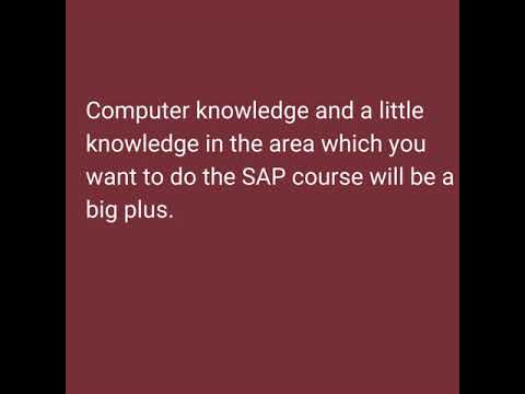 Who can do SAP course???