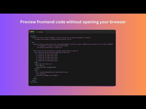 Hover preview - A VsCode extension to preview your HTML