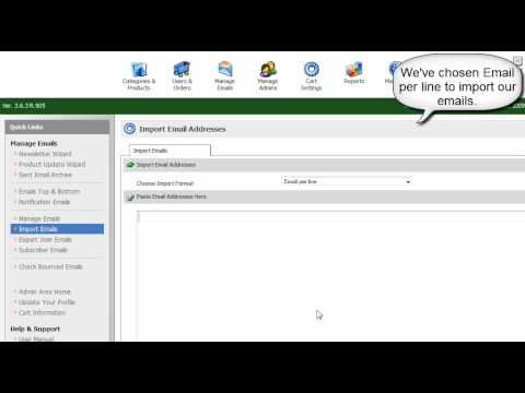 Importing your subscriber list into Pinnacle Cart