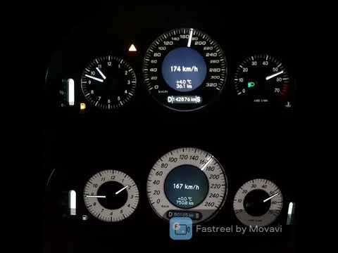 CLK 500 5.5  0-255km/h Stock vs headers