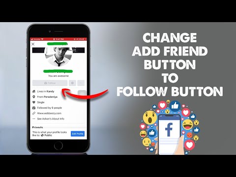 How to Change Add Friend Button to Follow Button in Facebook