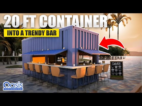 Transform a 20ft Container into a Trendy Bar | Complete Engineering Plans for Your Dream Space