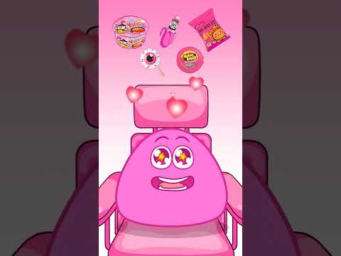 Pink Pou Emoji Mukbang
