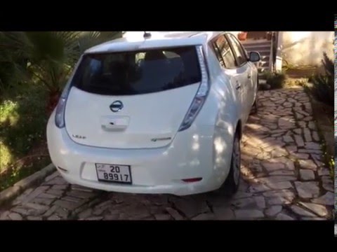 Nissan Leaf EV electric car in Jordan