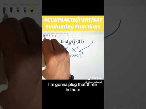 EVALUATING FUNCTIONS | ACCUPLACER | SAT | PERT