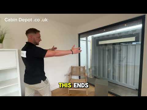 Converted Shipping Container as Garden Office by Cabin Depot .co .uk
