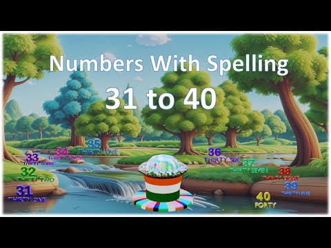 Counting with spelling 31 to 40  |learn count with spelling |Numbers 31 to 40 |Numbers with spelling