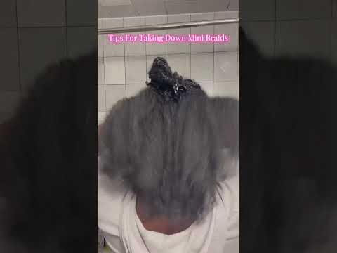 MINI BRAID TAKEDOWN AFTER 5 WKS #minibraids #naturalhaircare #TanelleIrene
