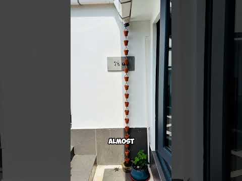 In Japan, chains hang from rooftops instead of pipes.