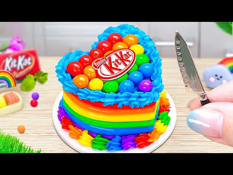 Rainbow Lovey Dovey Heart Cake 🤎 Yummy Valentine Miniature Cake Compilation 🌈 Cake In Wonderland