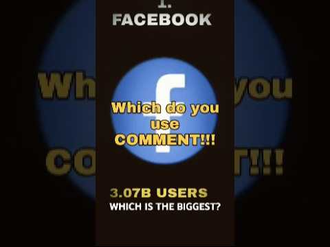 Biggest social media- you won't believe we're FB is! #top10 #biggest  #socialplatform