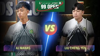 AJ MANAS VS LIU CHENG YEN | UNIVERSAL x CPBA  99 OPEN #billiards #nineball #9ballpool #highlights