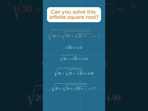 Can you solve this infinite square root? #maths #algebra