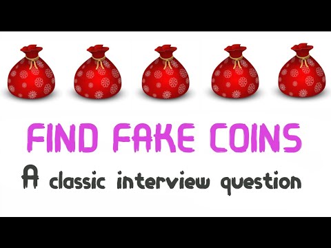 Find fake coins with only one attempt ! A classic interview question.