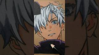 Jujutsu Kaisen Drawing Gojo Finishing #shorts #gojo #anime #animedrawing #jujutsukaisen