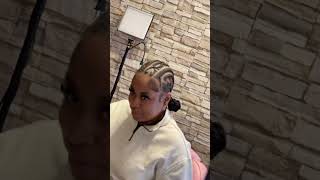 🔥Ezotic Freestyle + 2 fancy buns🔥 •• → #splashxo #neatbraids #stitch #protectivestyles