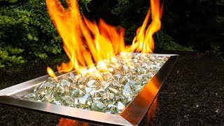 Crystal Clear Luster Fire Glass Diamonds by Celestial Fire Glass