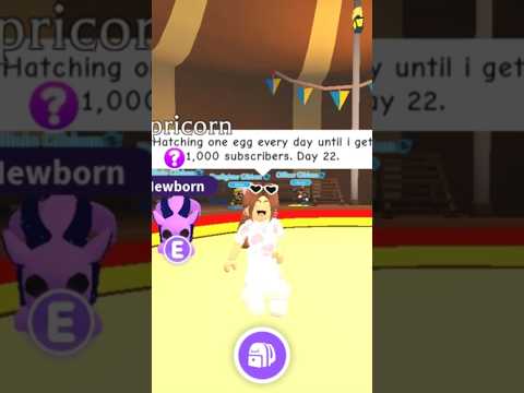 Hatching one egg every day until I get 1,000 subscribers. Day 22. #adoptmepets #egghatching #1ksubs.