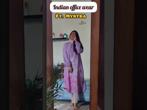 Indian office/college outfit #shorts #myntra #kurtaset