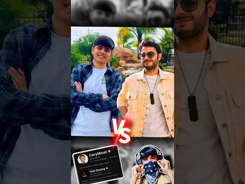 Total gaming Vs CarryMinati 🗿😱 #gaming #shorts #totalgaming #carryminati