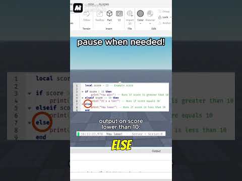 Master Conditionals in 15 Seconds! 🔥 #shorts #RobloxStudio