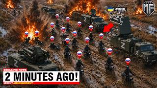 Russian Motorcycle Assault Column Charges Toward Ukraine - 2 Minutes Later, GONE!