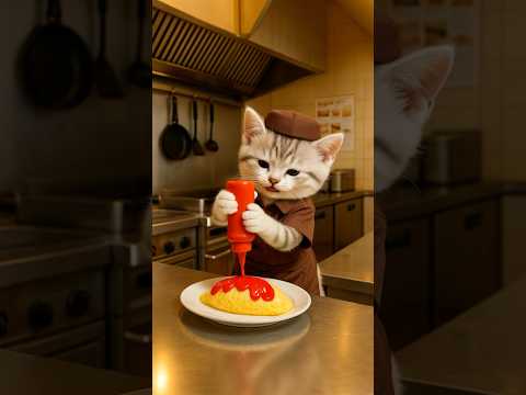 「むぎのファミレスバイトの1日に密着」　#バイト #マンチカン #cat #仕事 #動物 #猫 #ファミレス