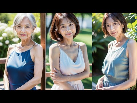 休暇を楽しむ熟女たち/AI Art Lookbook Mature woman enjoying her vacation