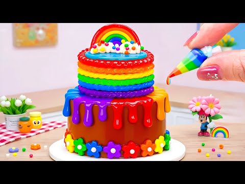 Colorful Mini Rainbow Dessert 🍫 Best Mini Choco Cake Decorating Recipes 🌈 Cake In Wonderland