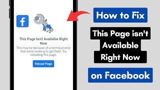 How to fix facebook error this page isn't available right now