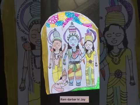 Ram Navami special ✨| Ram Darbar at home with paper #status #art #ramnavami