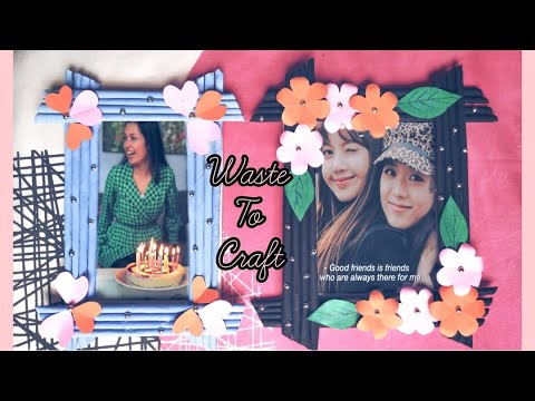 Easy news paper photo frame craft idea |  Best out of waste material | gift ideas | SkyIsReal